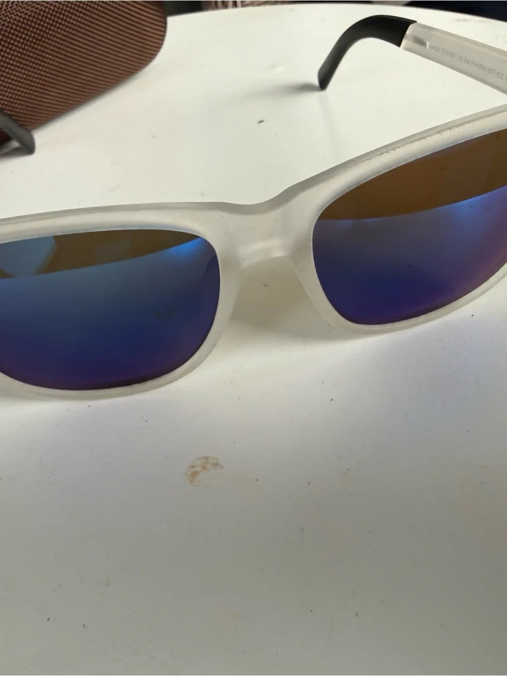 Maui Jim Clear Frame Sunglass Lenses with Blue Mirrors